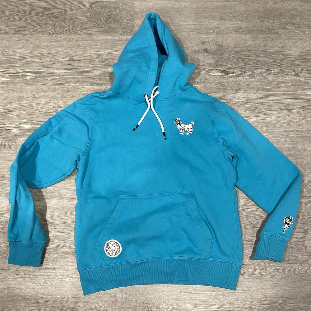 GOAT USA Hoodie Sweatshirt YOUTH Teal Blue Hooded X-small